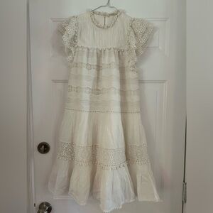 Ulla Johnson White Eyelit Mini Dress Size 4